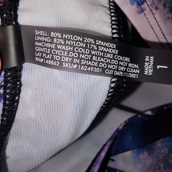 1X 14W 16W Torrid Purple Swimsuit One Piece Ocean Waves Active Athletic Coverage - Picture 9 of 9